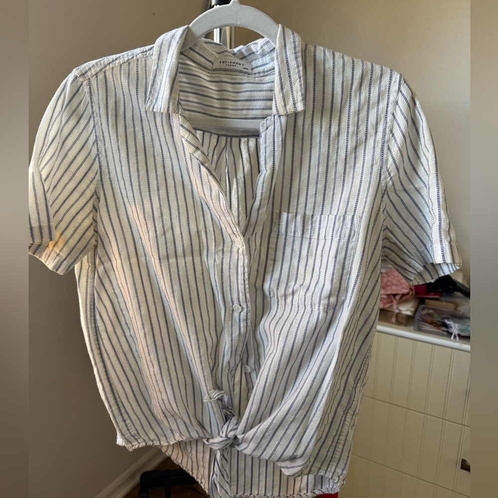 Equipment Striped Button-Up Shirt